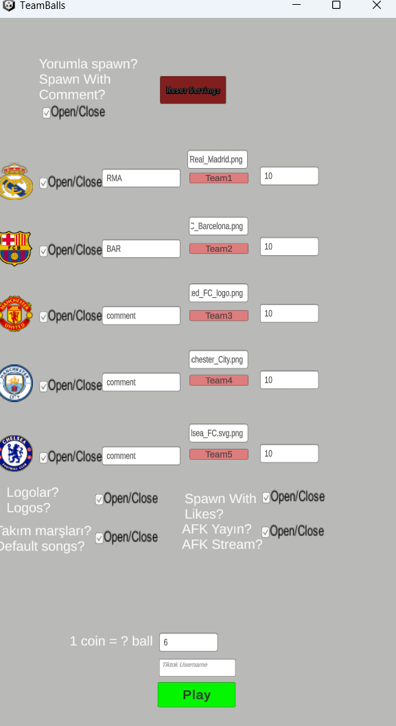 TeamBalls screenshot